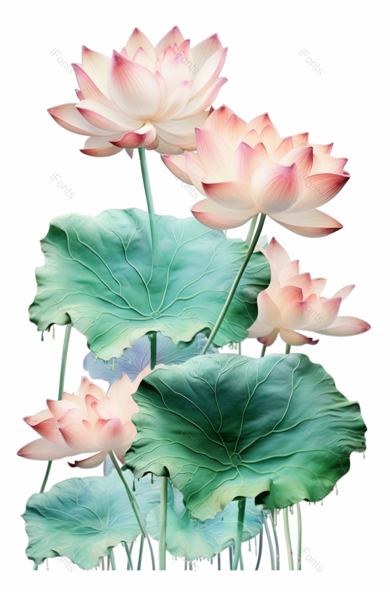 夏天盛开的荷花绽放在池塘插画背景水彩画,插画/手绘图,插画/手绘图库,插画/手绘图下载,插画/手绘